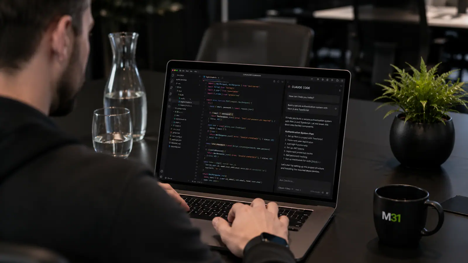 Ontwikkeling op de M31-stack met Next.js, Payload en Claude